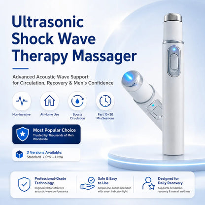 ⚡ Advanced Acoustic Shockwave Therapy Restores penile tissue health to boost erection rigidity, stamina & male performance confidence 💪 Soothes muscle soreness, joint stiffness and tendon discomfort